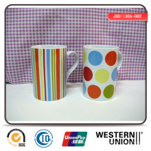 Caneca de café da porcelana da cor do arco-íris (JSD1130A-002)